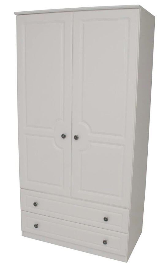 Snowdon White 3ft Two Drawer Robe