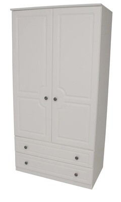 Snowdon White 3ft Two Drawer Robe
