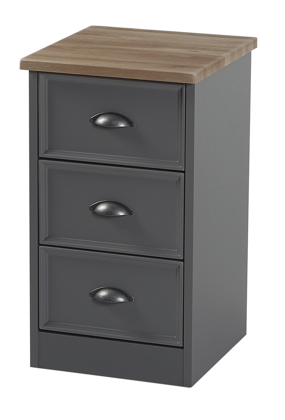 Heritage 3 Drawer Locker - Charcoal | Grey | White