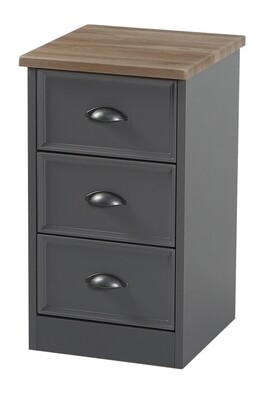 Heritage 3 Drawer Locker - Charcoal | Grey | White