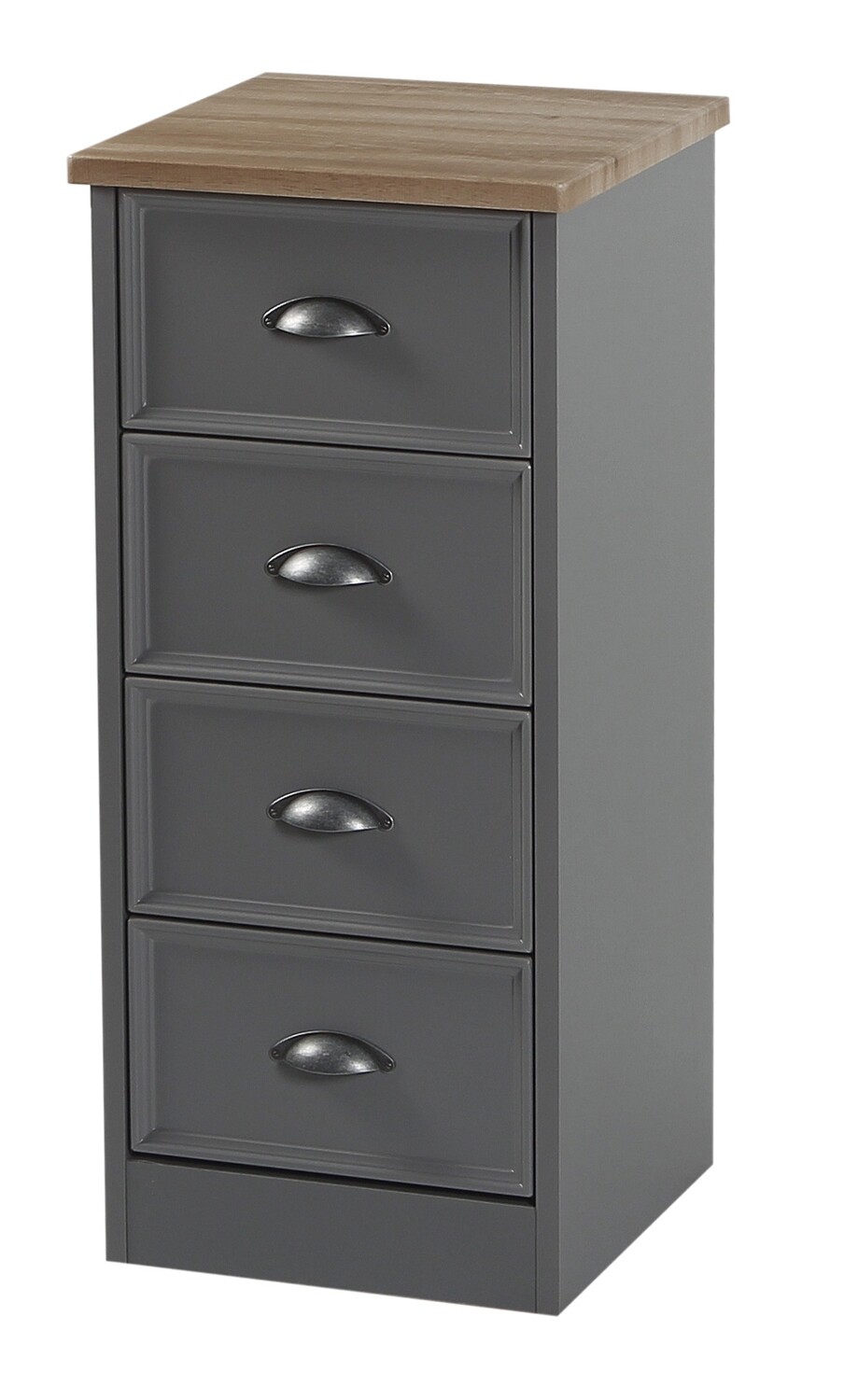 Heritage 4 Drawer Locker - Charcoal | Grey | White