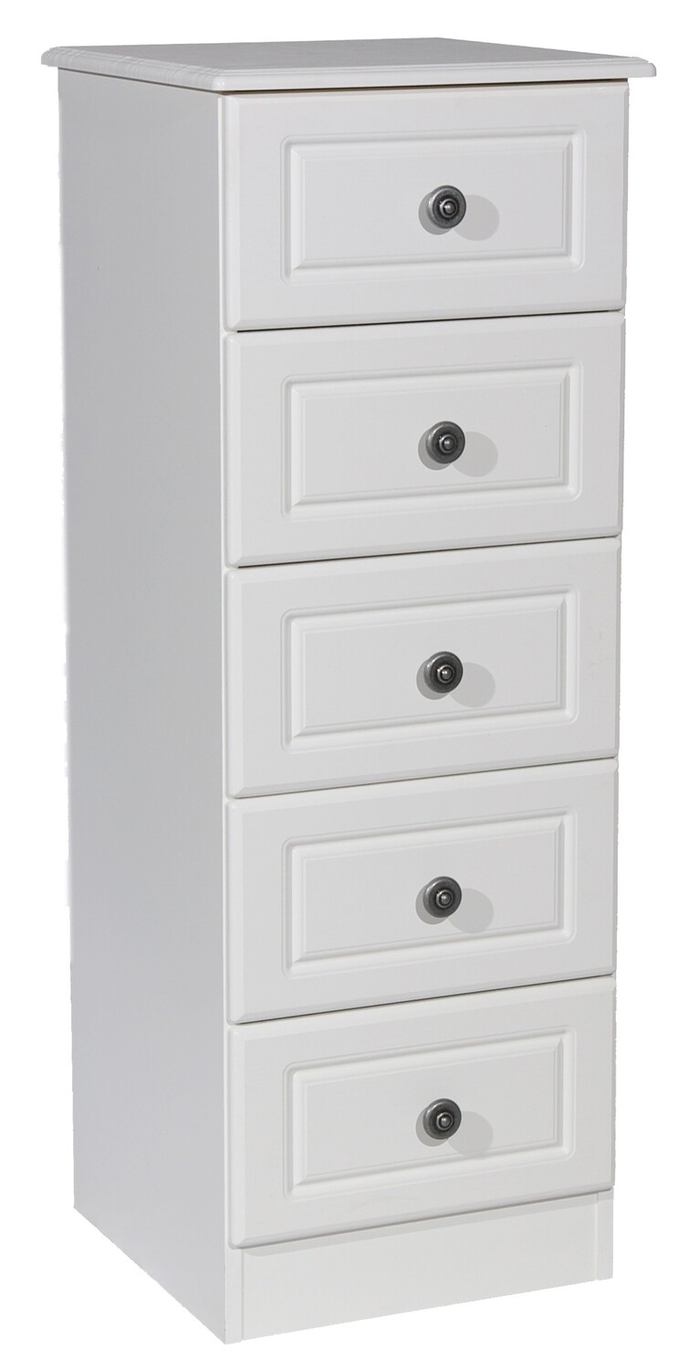 Snowdon White Ash 5 Drawer Locker