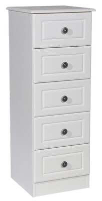 Snowdon White Ash 5 Drawer Locker