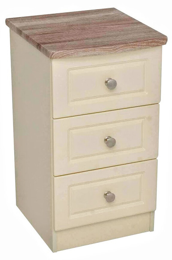 Milano Oak and Cream 3 Drawer Locker