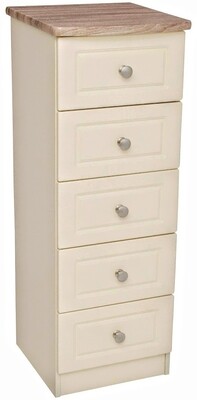 Milano Oak and Cream 5 Drawer Locker