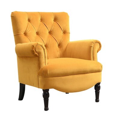 Elisa Accent Chair - Apricot | Grey | Midnight Blue | Royal Blue