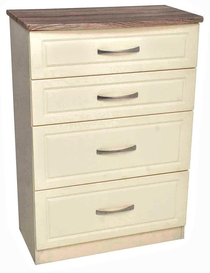 Milano 4 Drawer Deep Chest - Cream Oak