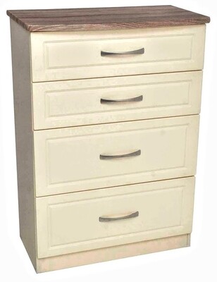Milano 4 Drawer Deep Chest - Cream Oak
