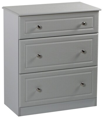 Grey Ash 3 Drawer Deep Chest