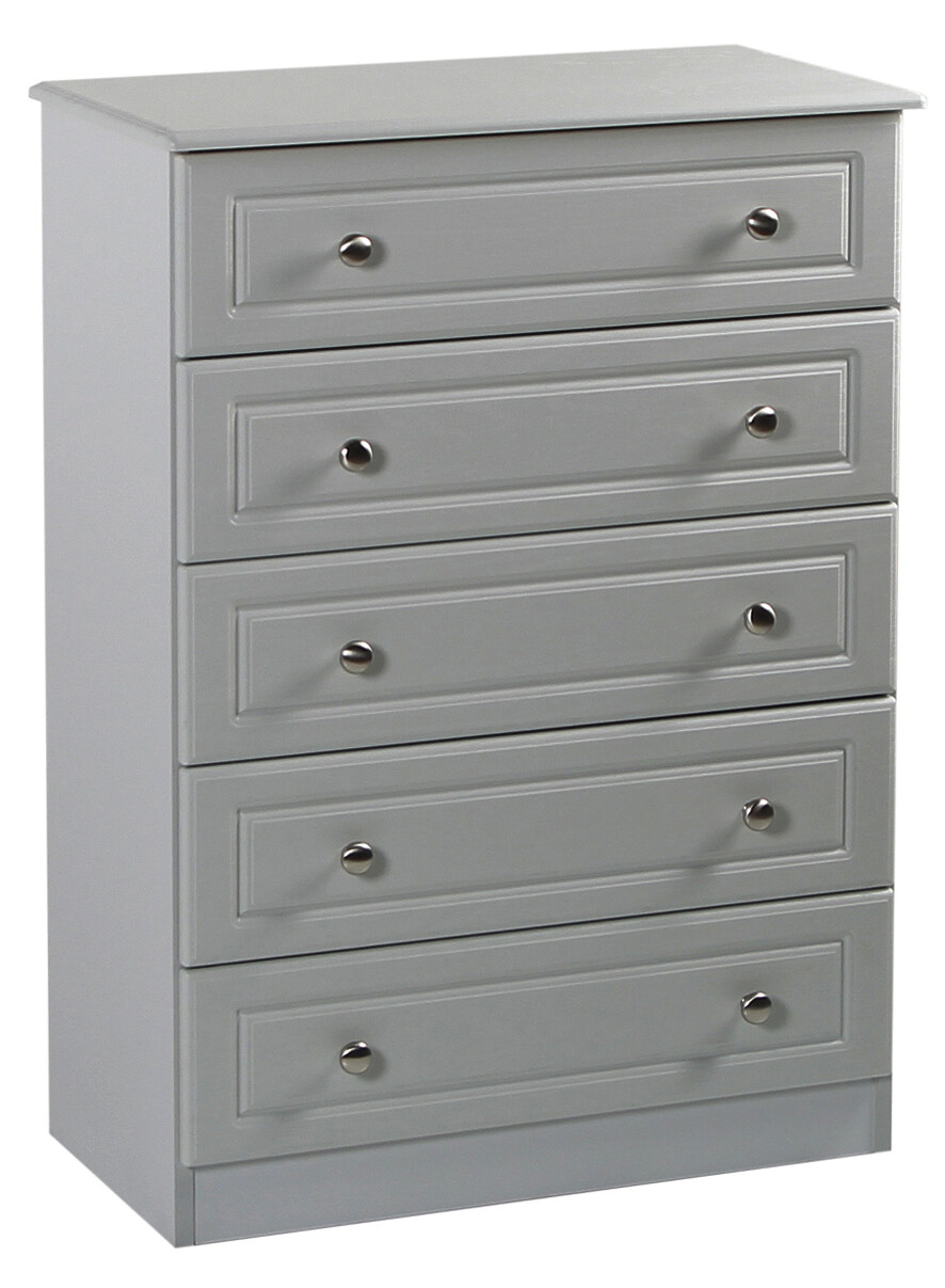 Grey Ash 5 Drawer Chest