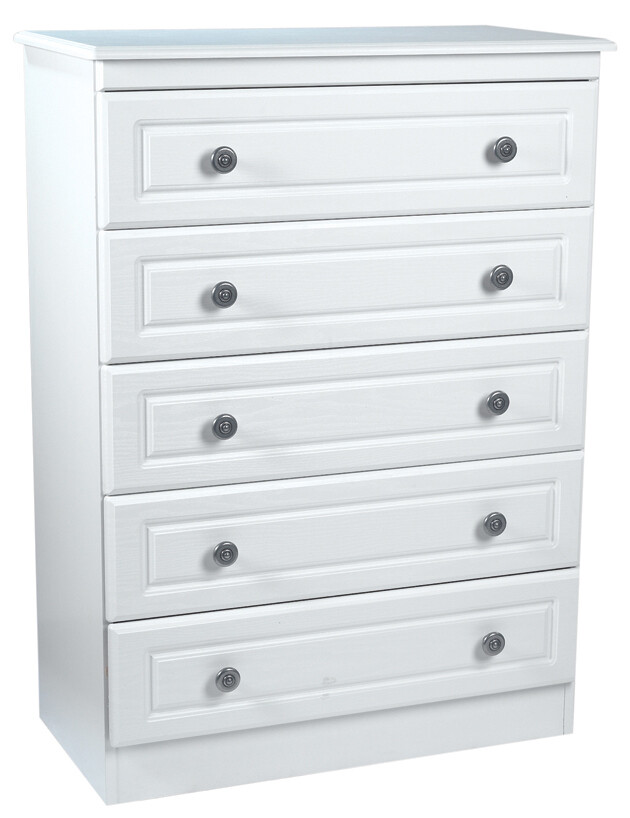 Snowdon White 5 Drawer Chest