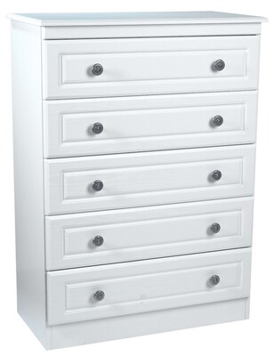 Snowdon White 5 Drawer Chest