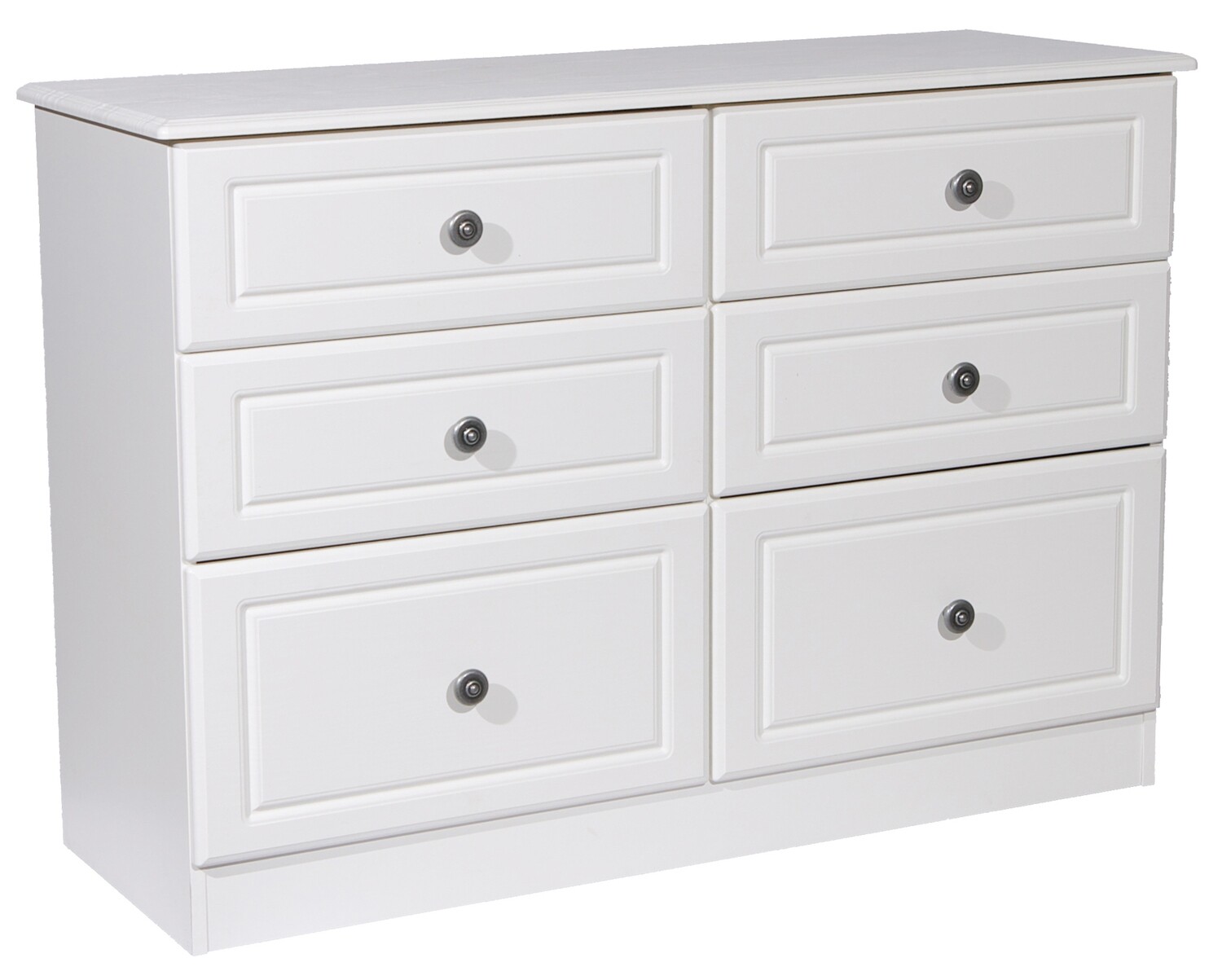 Snowdon White 6 Drawer Mid Chest