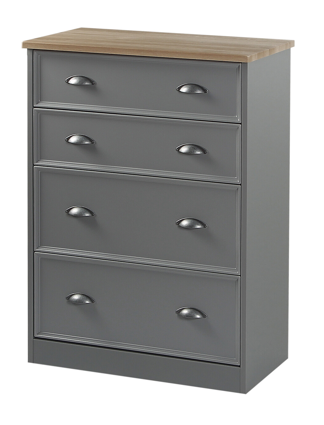 Heritage 4 Drawer Deep Chest - Charcoal | Grey | White