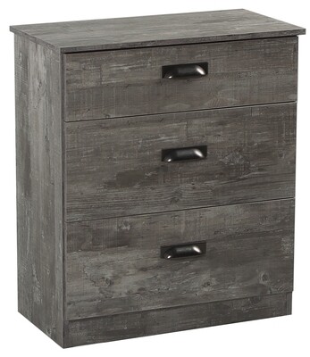Vogue 3 Drawer Deep Chest - Concrete | Light Grey