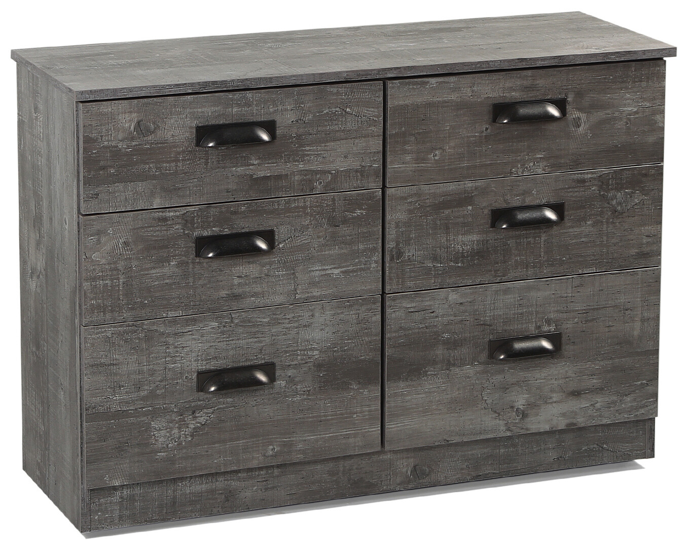 Vogue 6 Drawer Midi Chest - Concrete | Light Grey