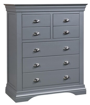 Daniella 3+4 Tall Chest - Dark Grey