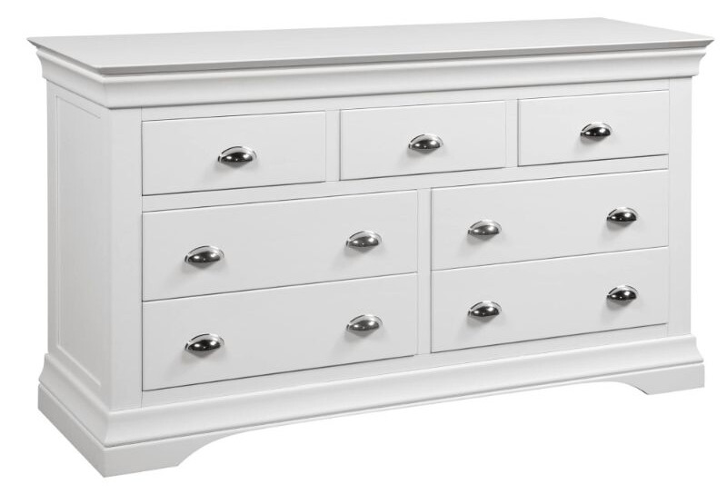 Bella 3+4 Wide Chest - White