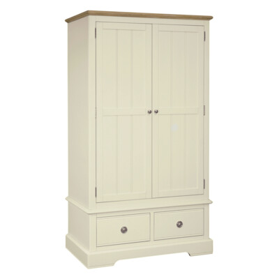 Meghan 2 Drawer Wardrobe - Cream Oak