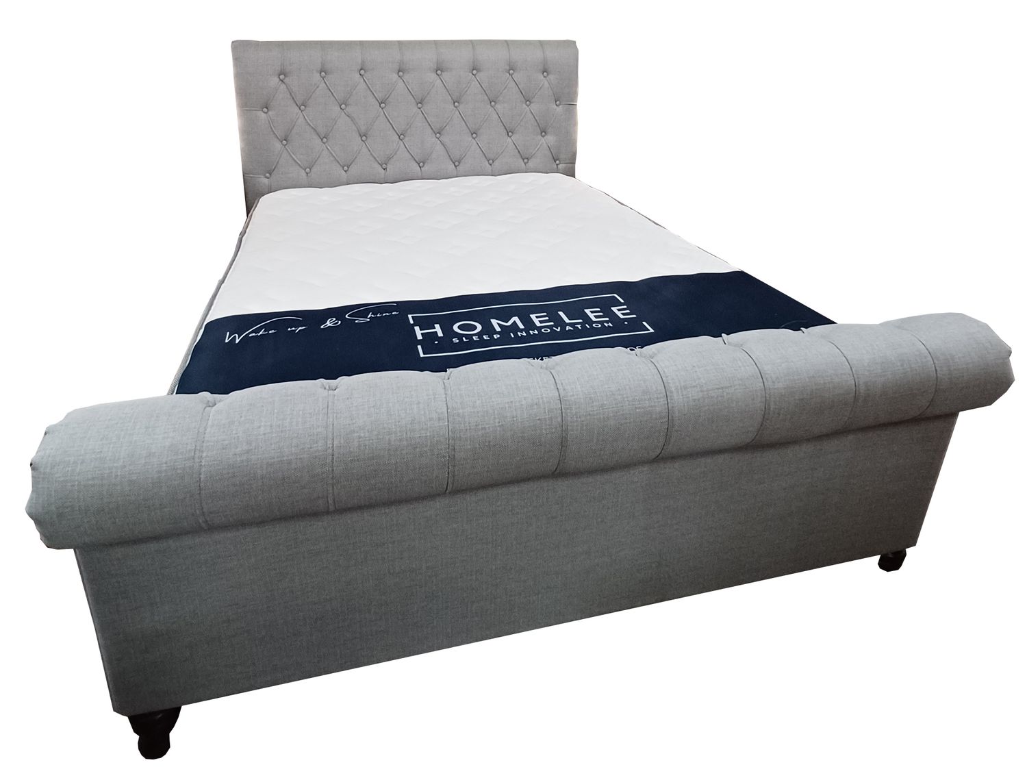 Atlas Bed Frame - Linen Grey