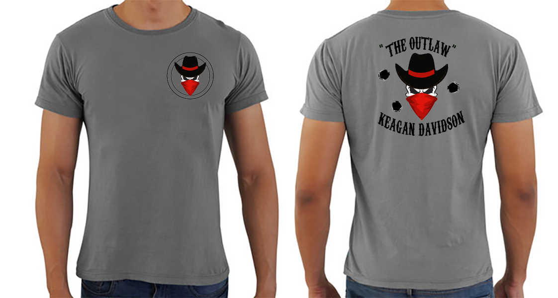 Keagan Davidson &quot;the Outlaw&quot;  Fight T-shirt - PRE-ORDER