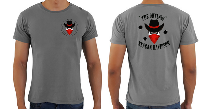 Keagan Davidson &quot;the Outlaw&quot;  Fight T-shirt - PRE-ORDER