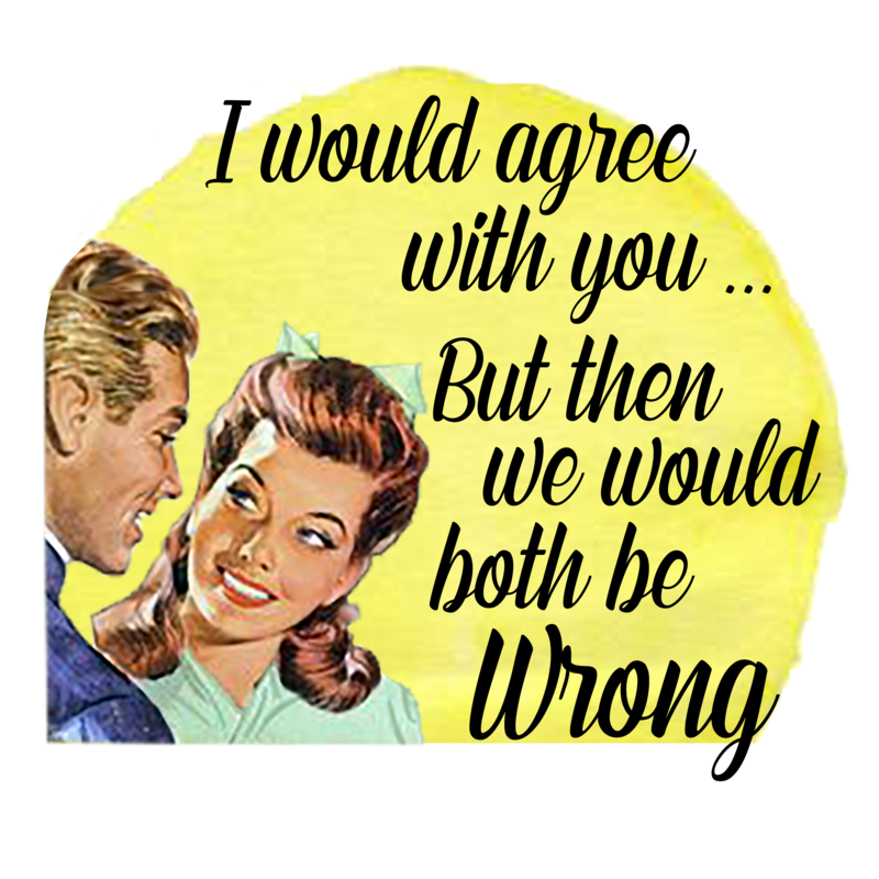 I Would Agree With you But Then We Would Both Be Wrong