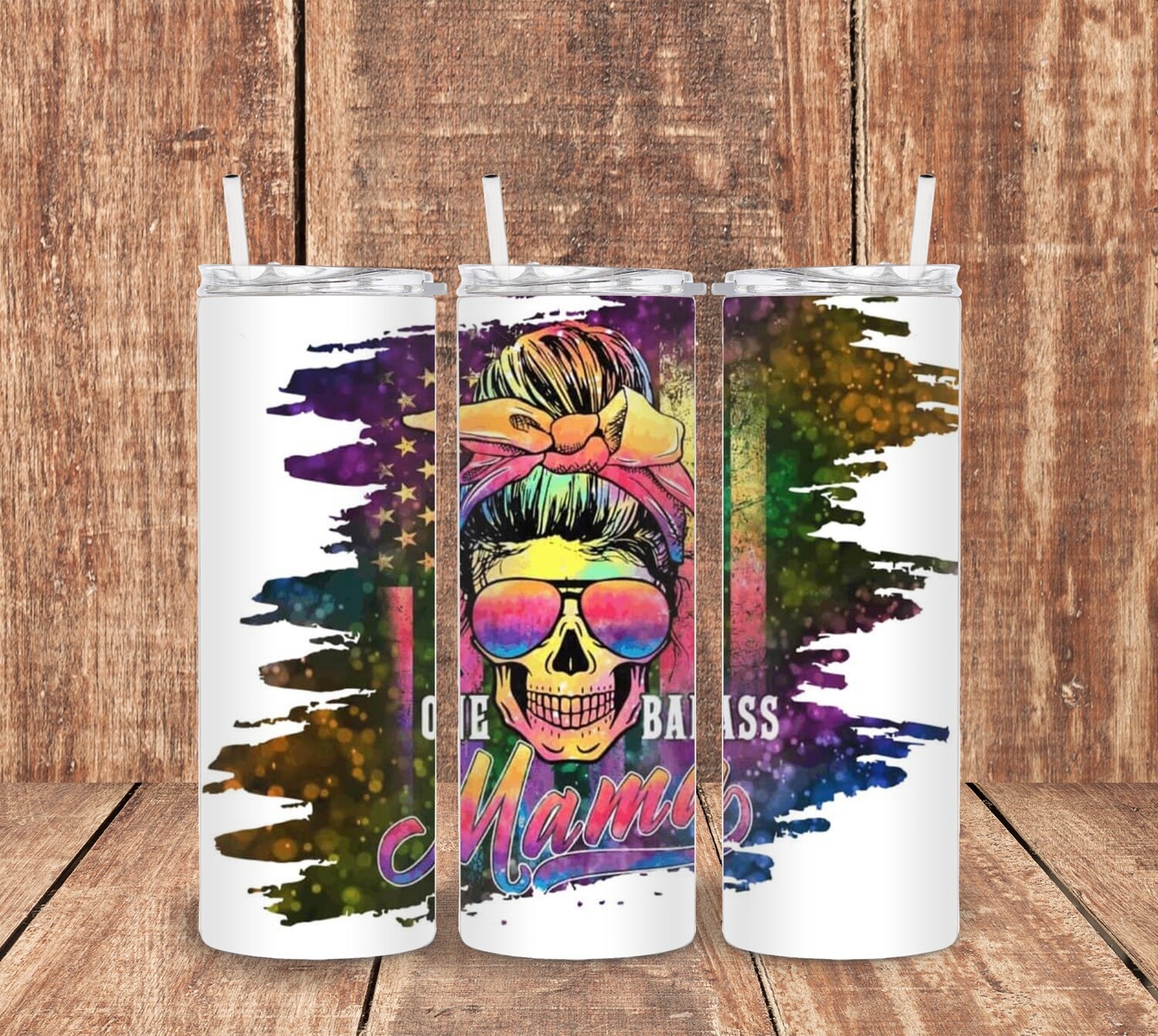 Bad Ass Mama Mom Bun Tumbler