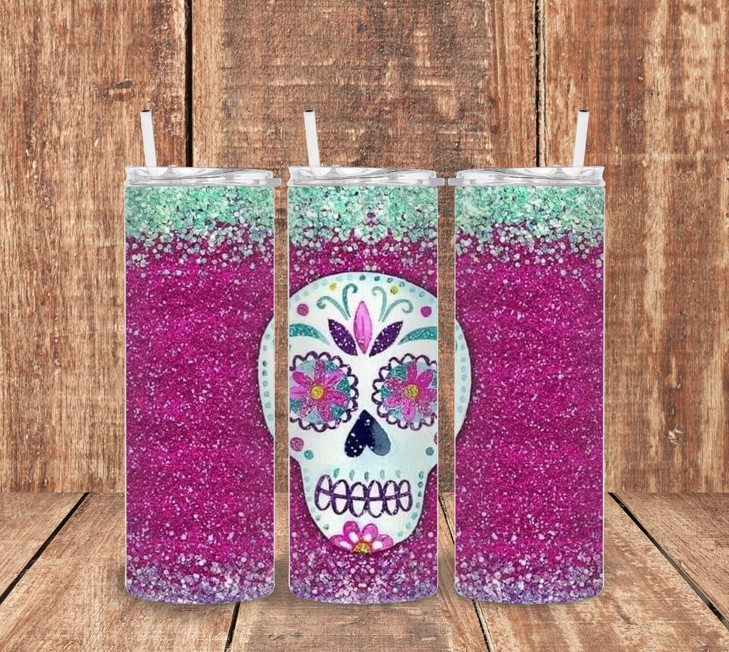 Day of the Dead Pink Tumbler