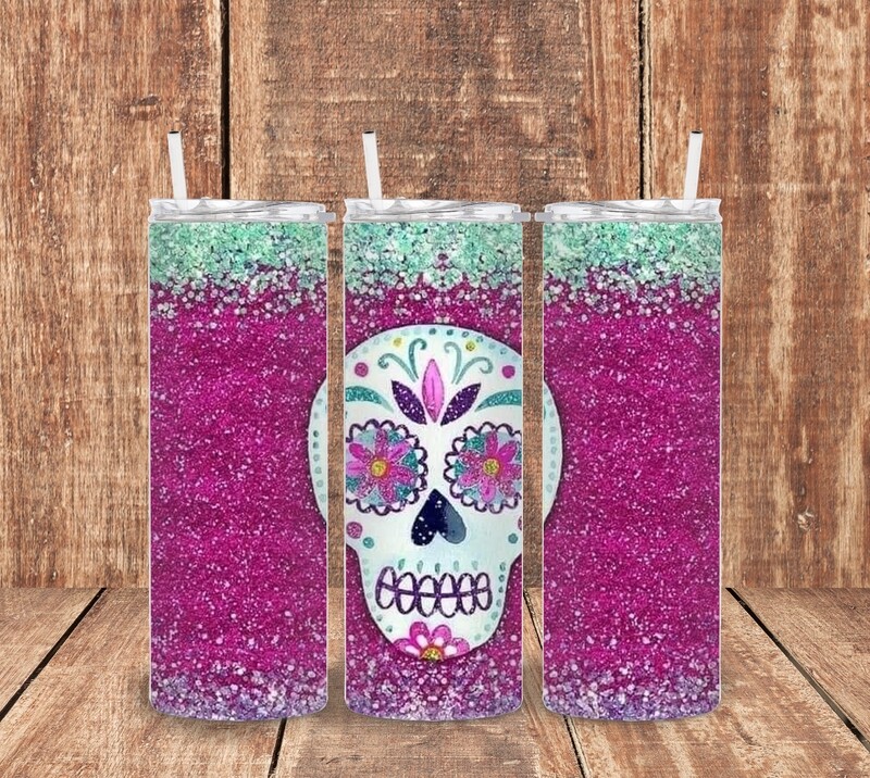 Day of the Dead Pink Tumbler