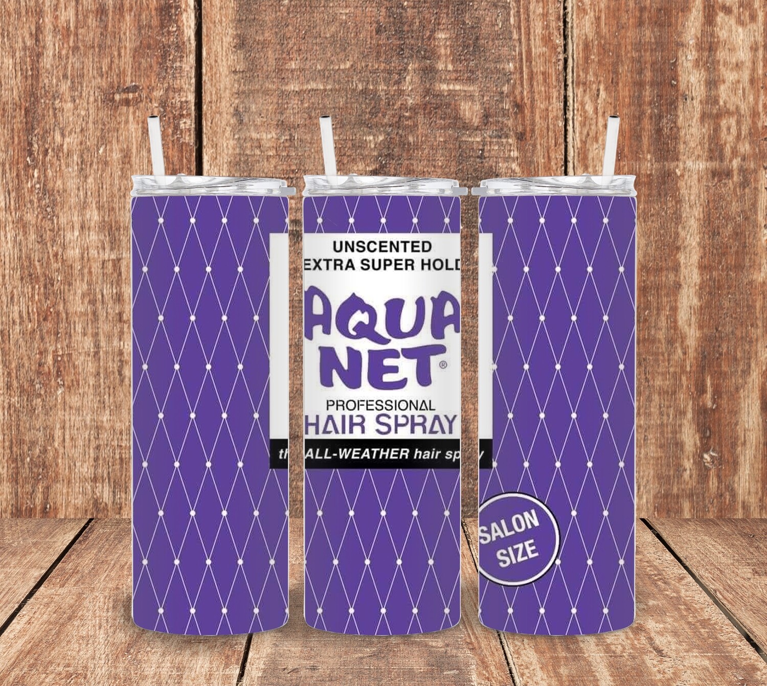 Purple Aqua Net Tumbler