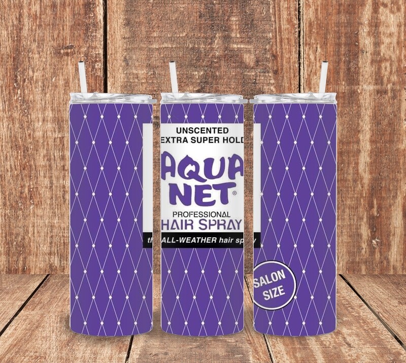Purple Aqua Net Tumbler