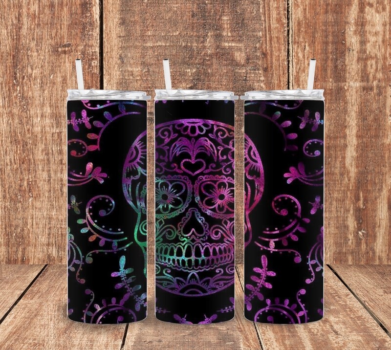 Day of the Dead Black Tumbler