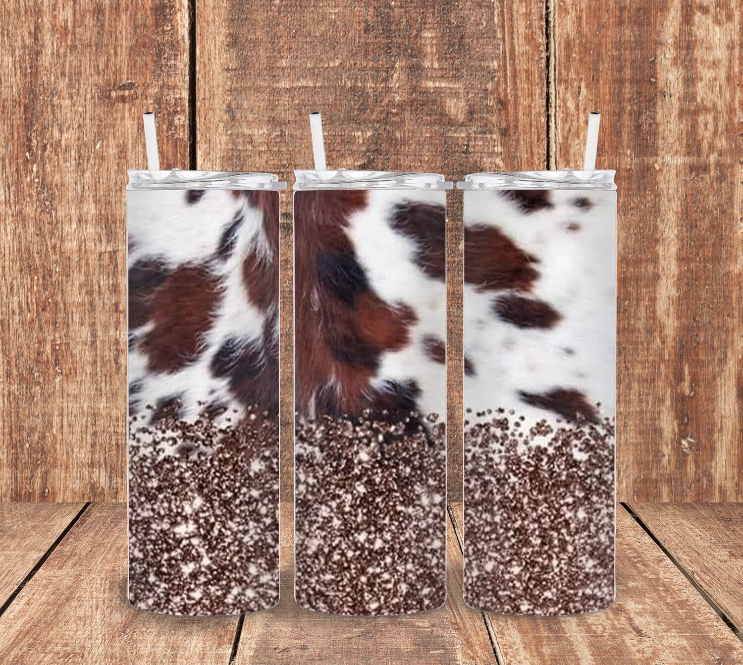 Glitter Cow  Tumbler
