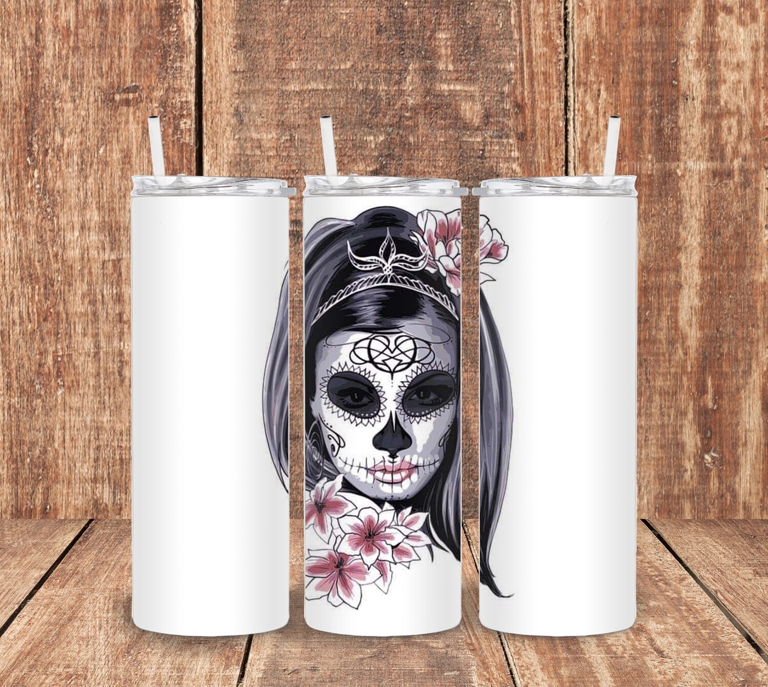 Day of the Dead White Tumbler