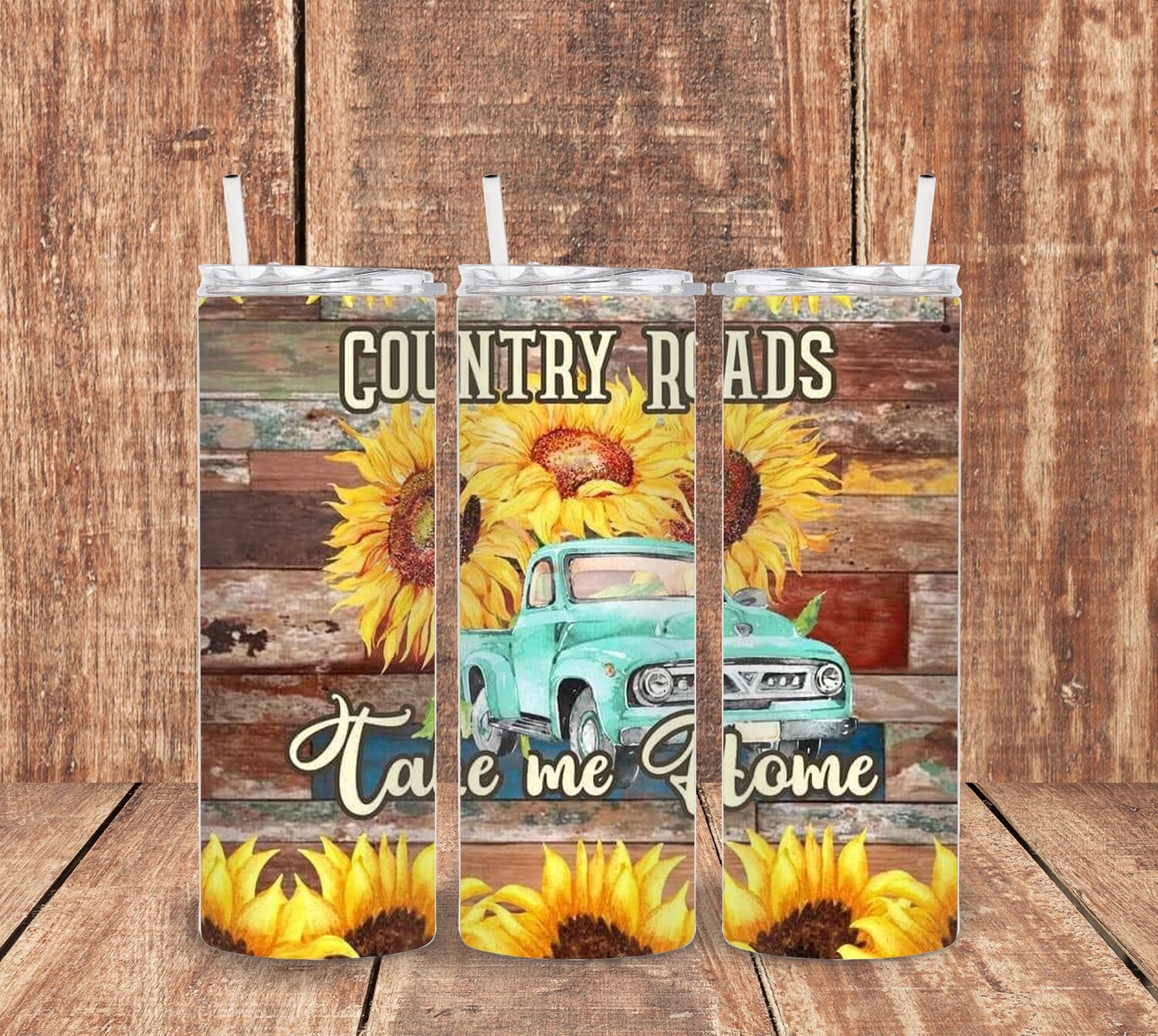 Country Roads Sunflowers Tumbler