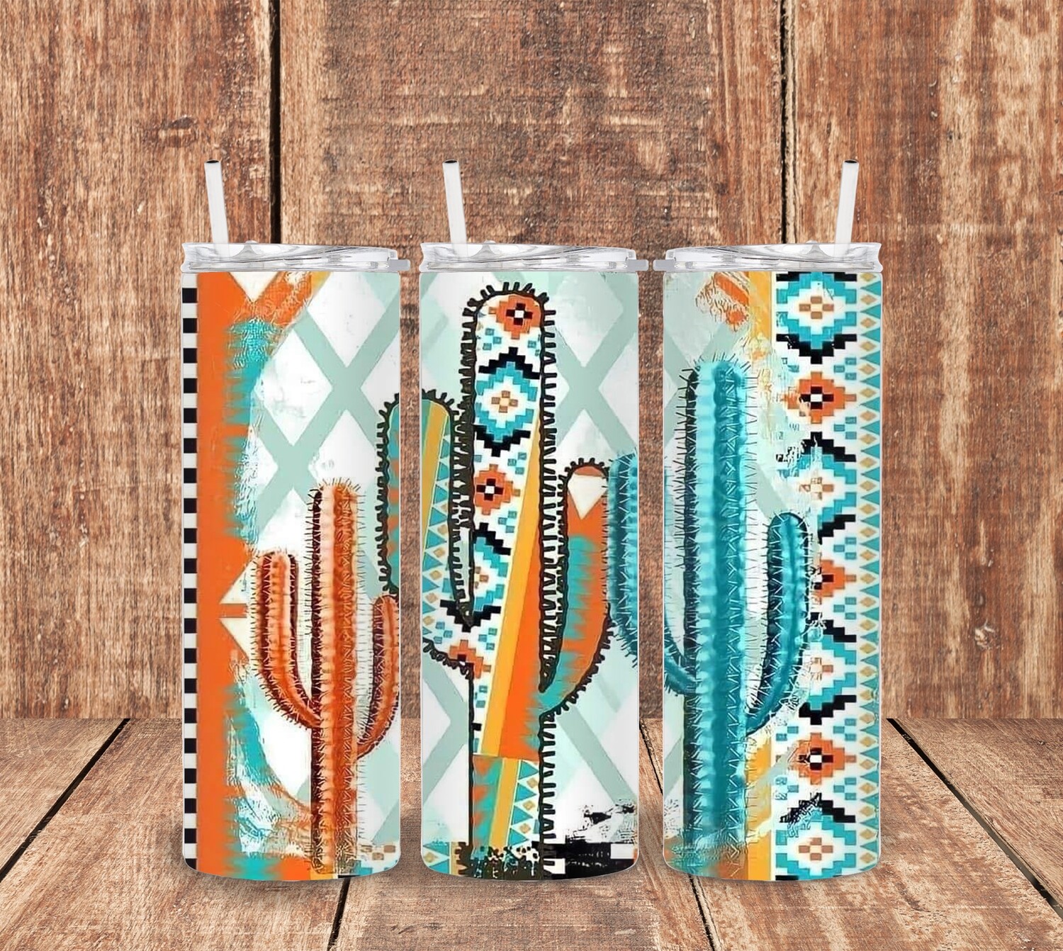 Colorful Cactus Tumbler
