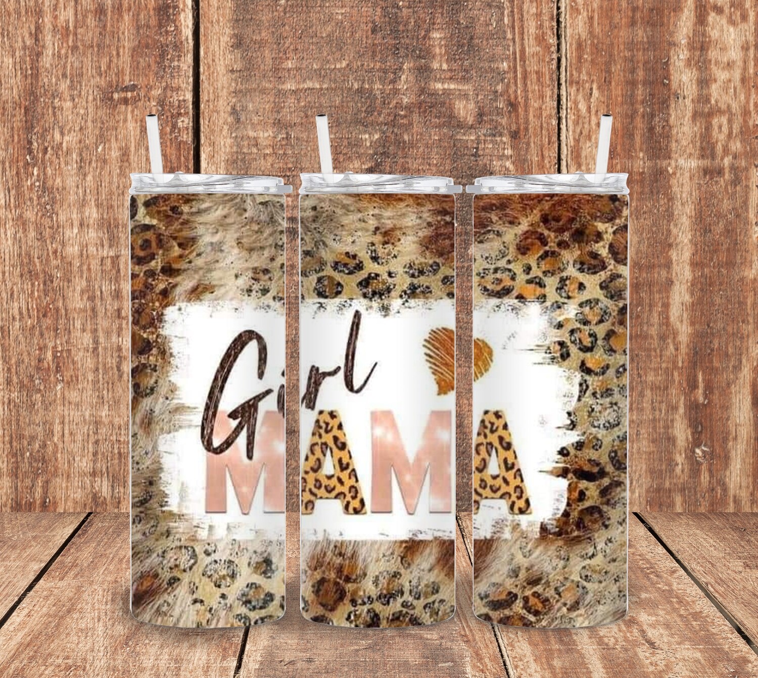 Leopard Girl Mama Tumbler