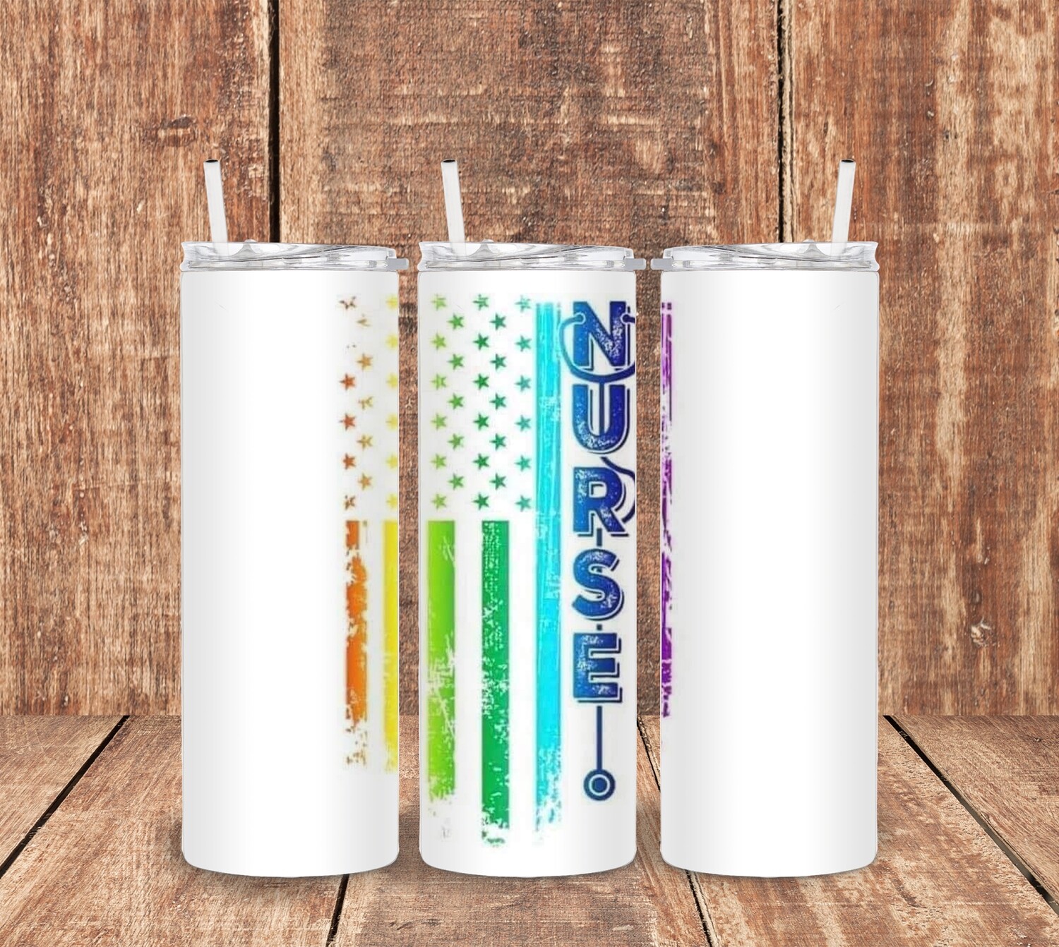 Pastel Flag Nurse Tumbler