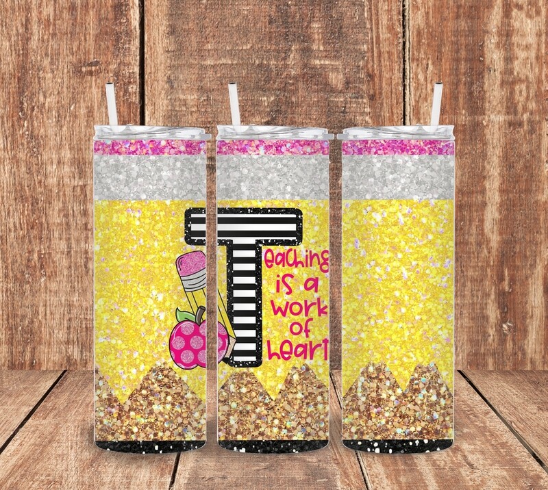 Teacher Pencil Tumbler