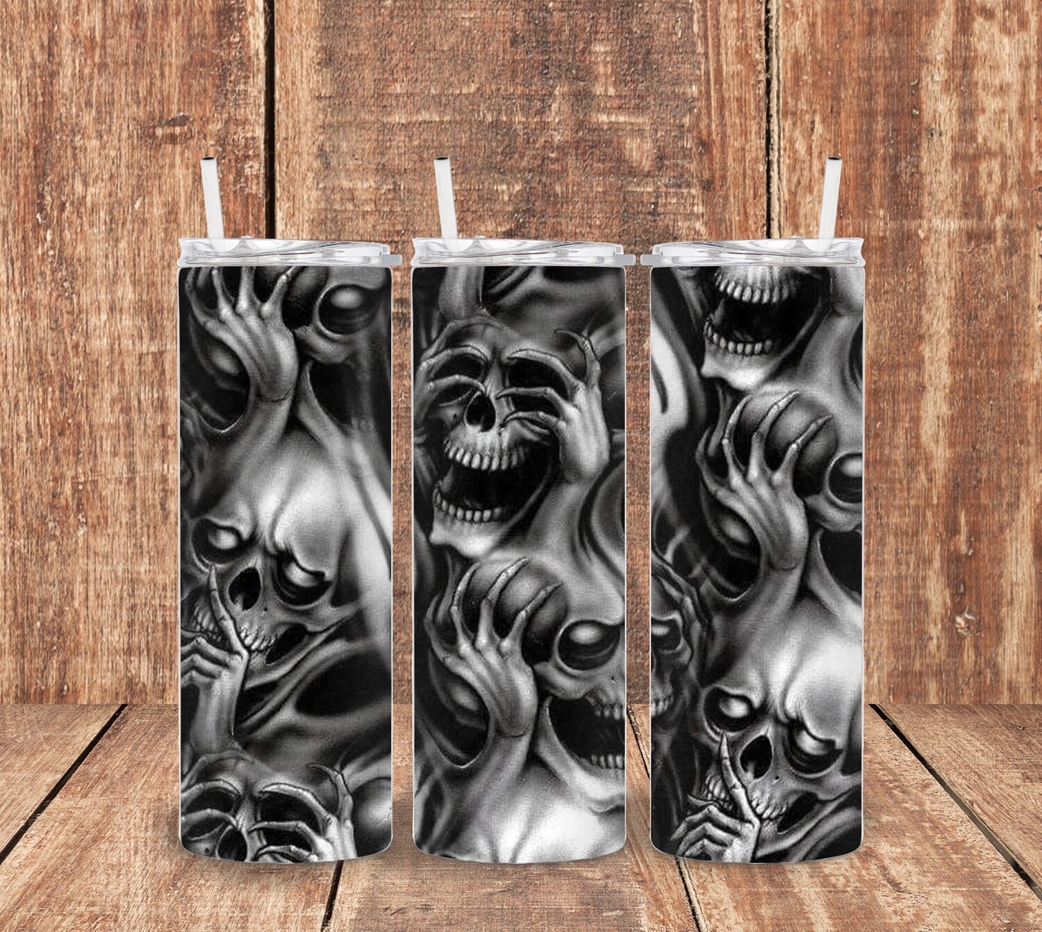 Creepy Skulls Tumbler