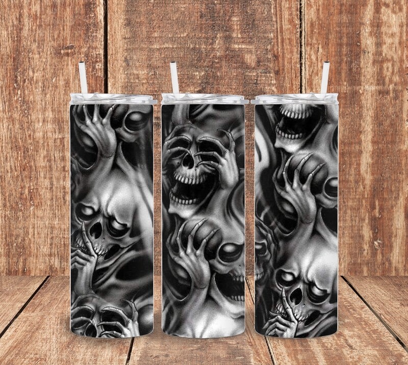 Creepy Skulls Tumbler
