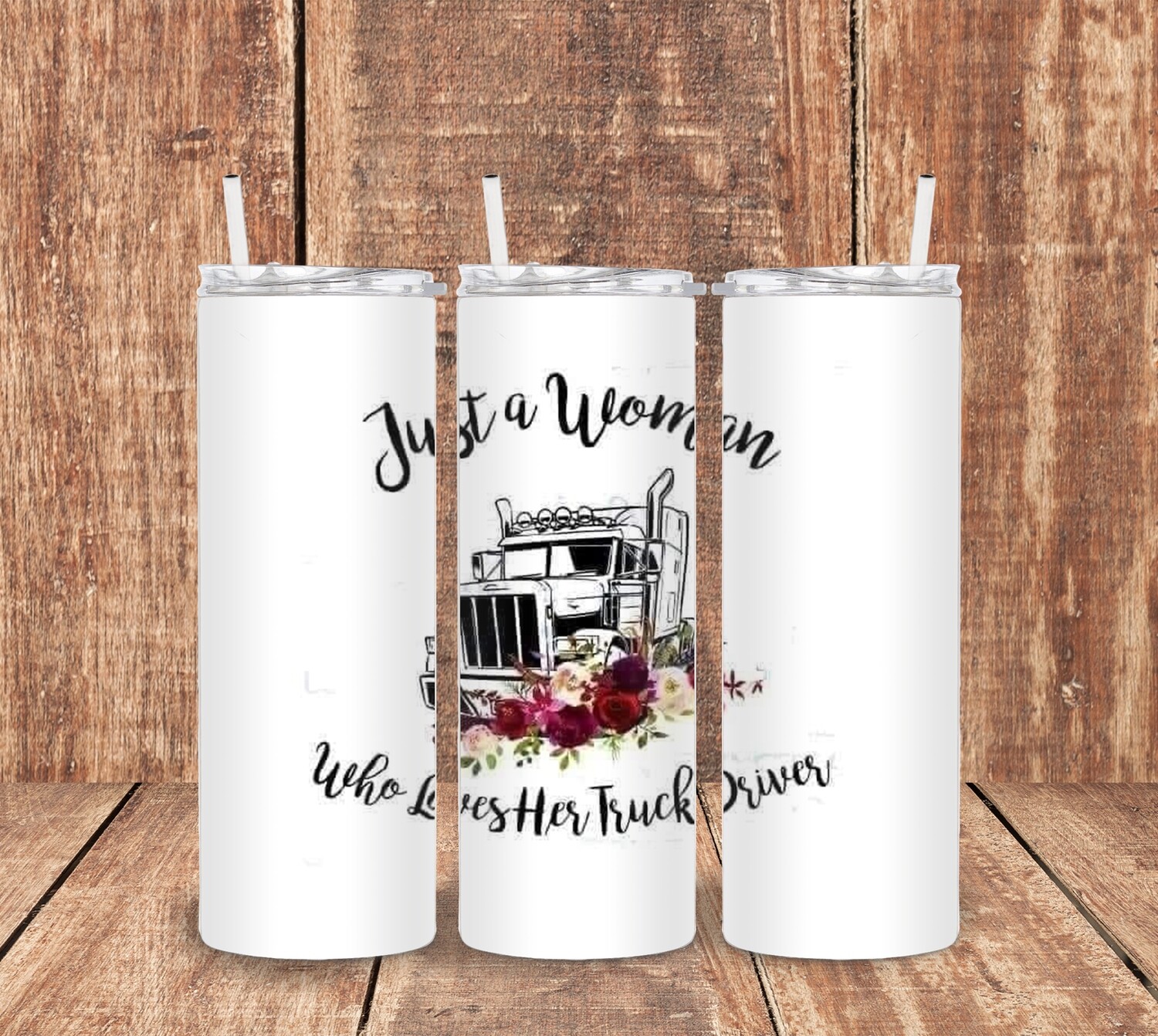 A Woman Who Loves Her Trucker Tumbler