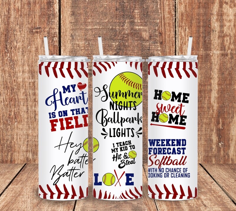 Softball Collage Tumbler