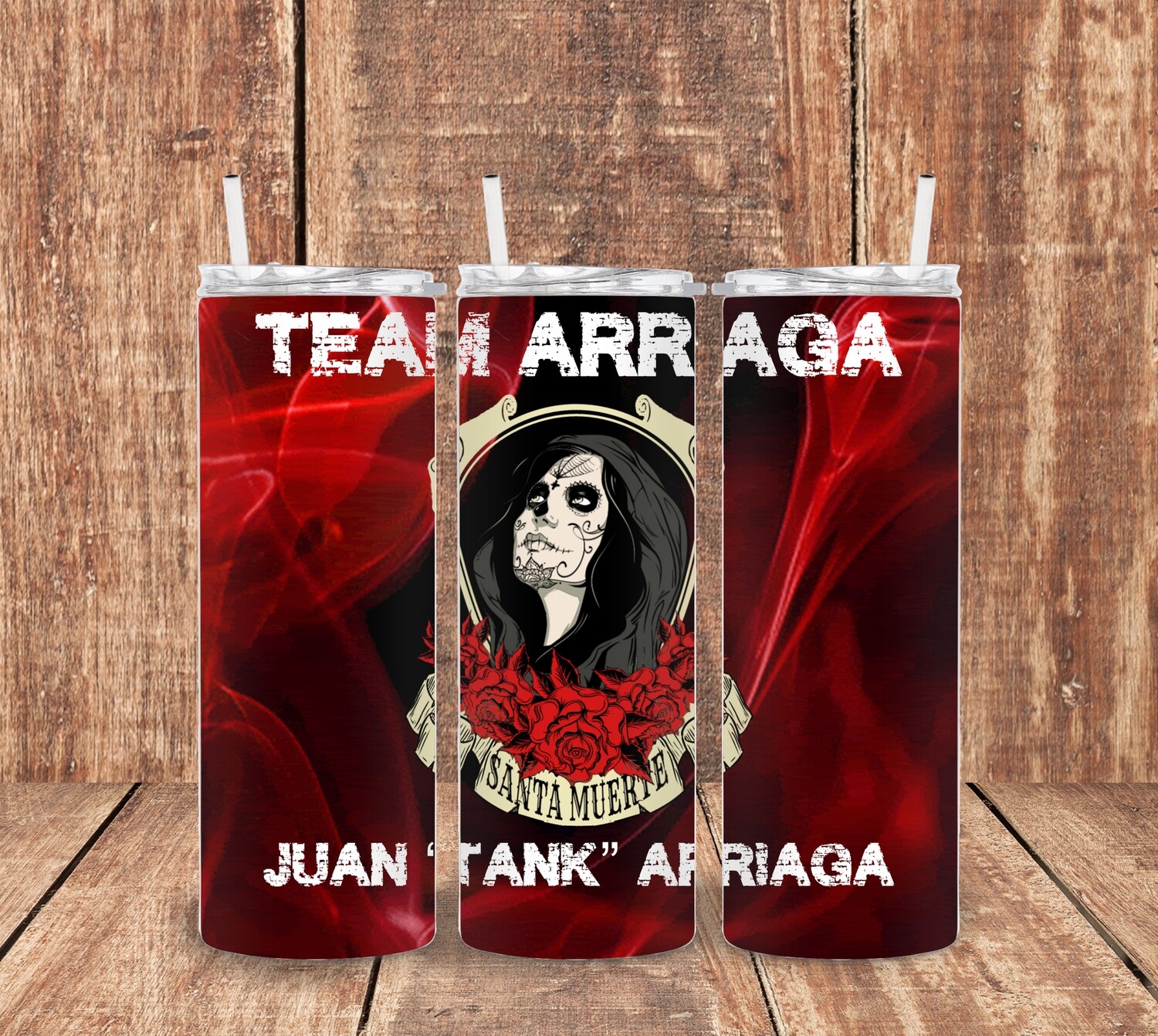 Juan Arriaga Fight Tumbler - Red and Black