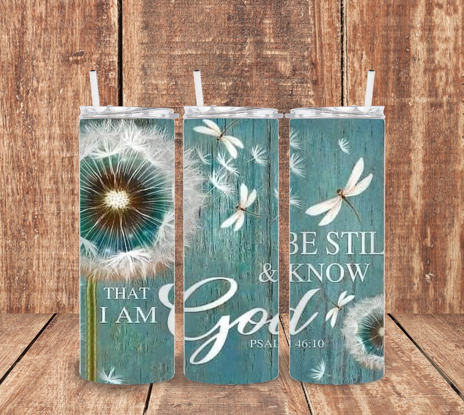 Be Still and Know Teal Tumbler