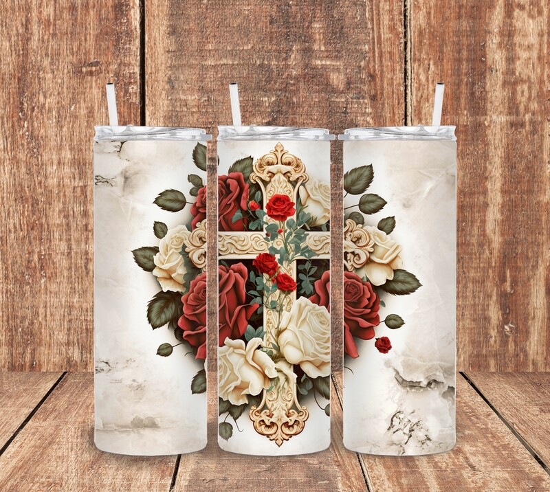 Roses Cross Tumbler