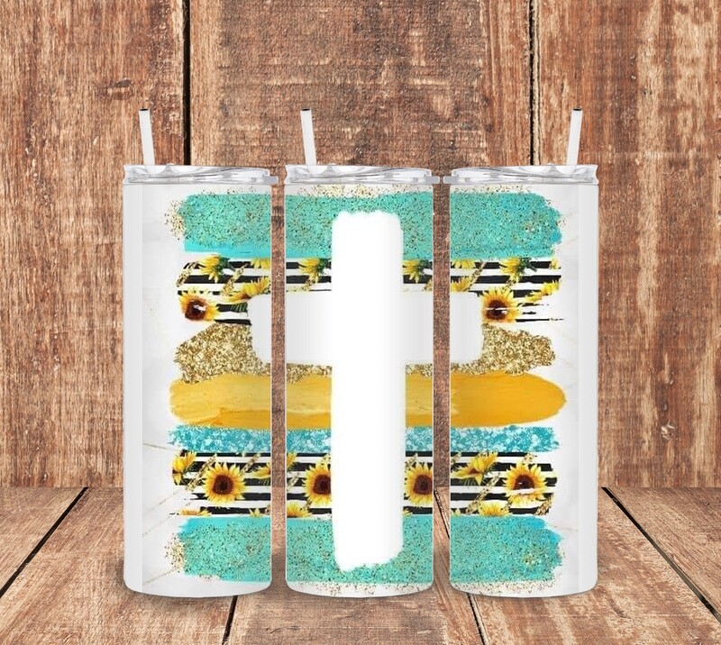 Sunflower Cross Tumbler