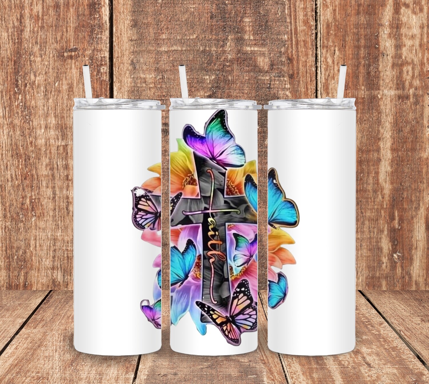 Faith Butterfly Tumbler