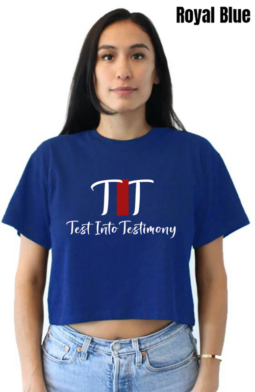 Test Into Testimony Block Crop Top - PRE-ORDER